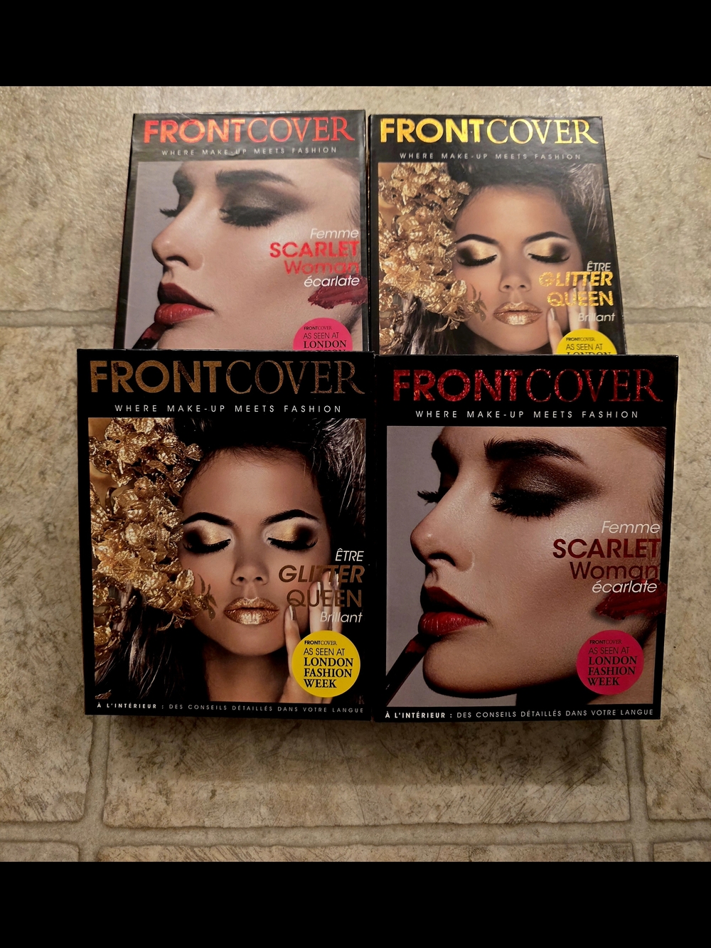 Frontcover Women Makeup Palette - Scarlet & Glitter (Gold, Red)
